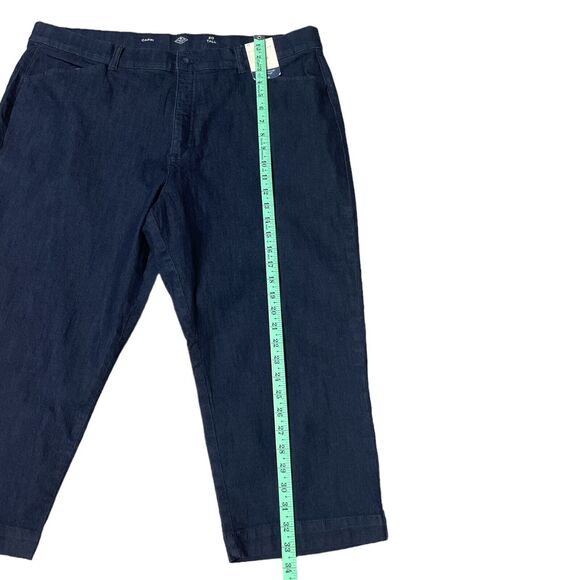 Women's St. Johns Bay Crop Pants Blue Denim Mid Rise Capri SZ/ 20 TALL - Picture 12 of 13